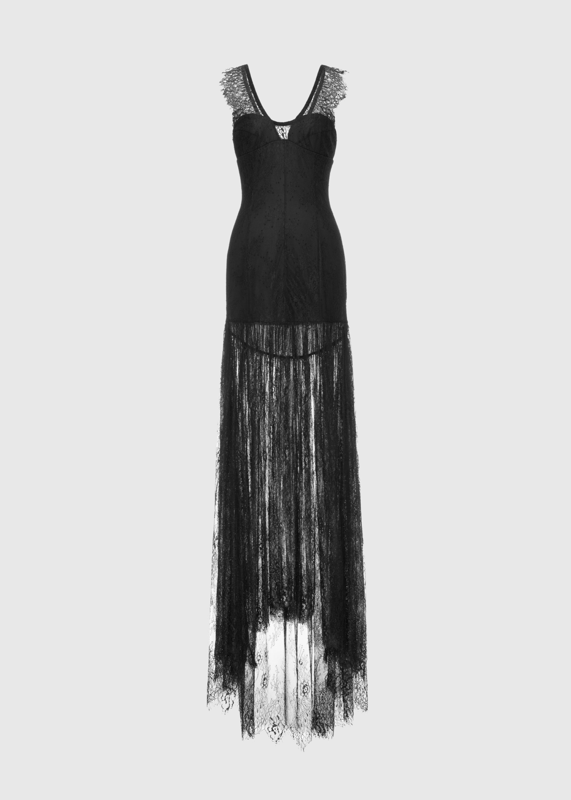 Lace column gown
