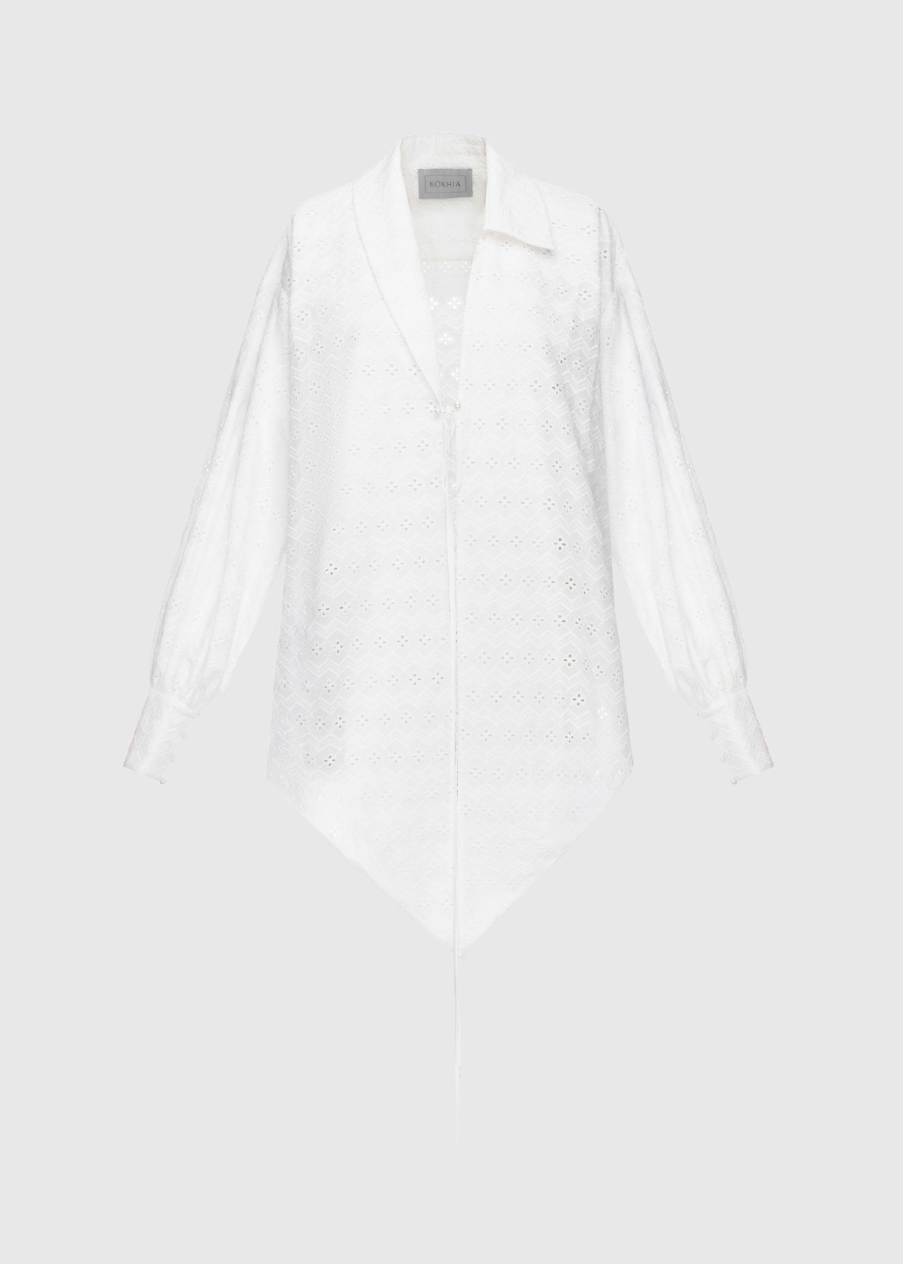 Eyelet cotton shirt