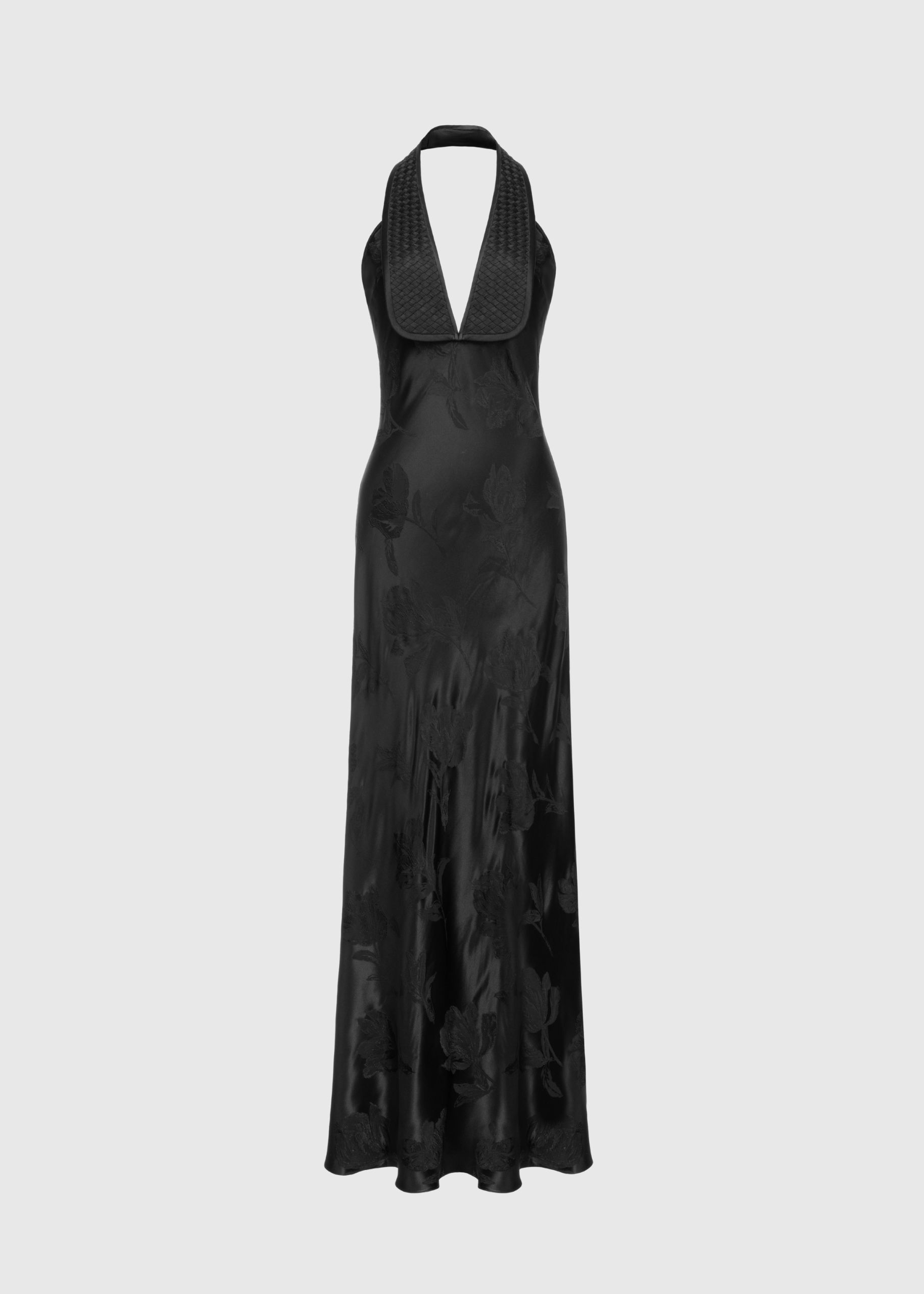 Woven collar jacquard gown