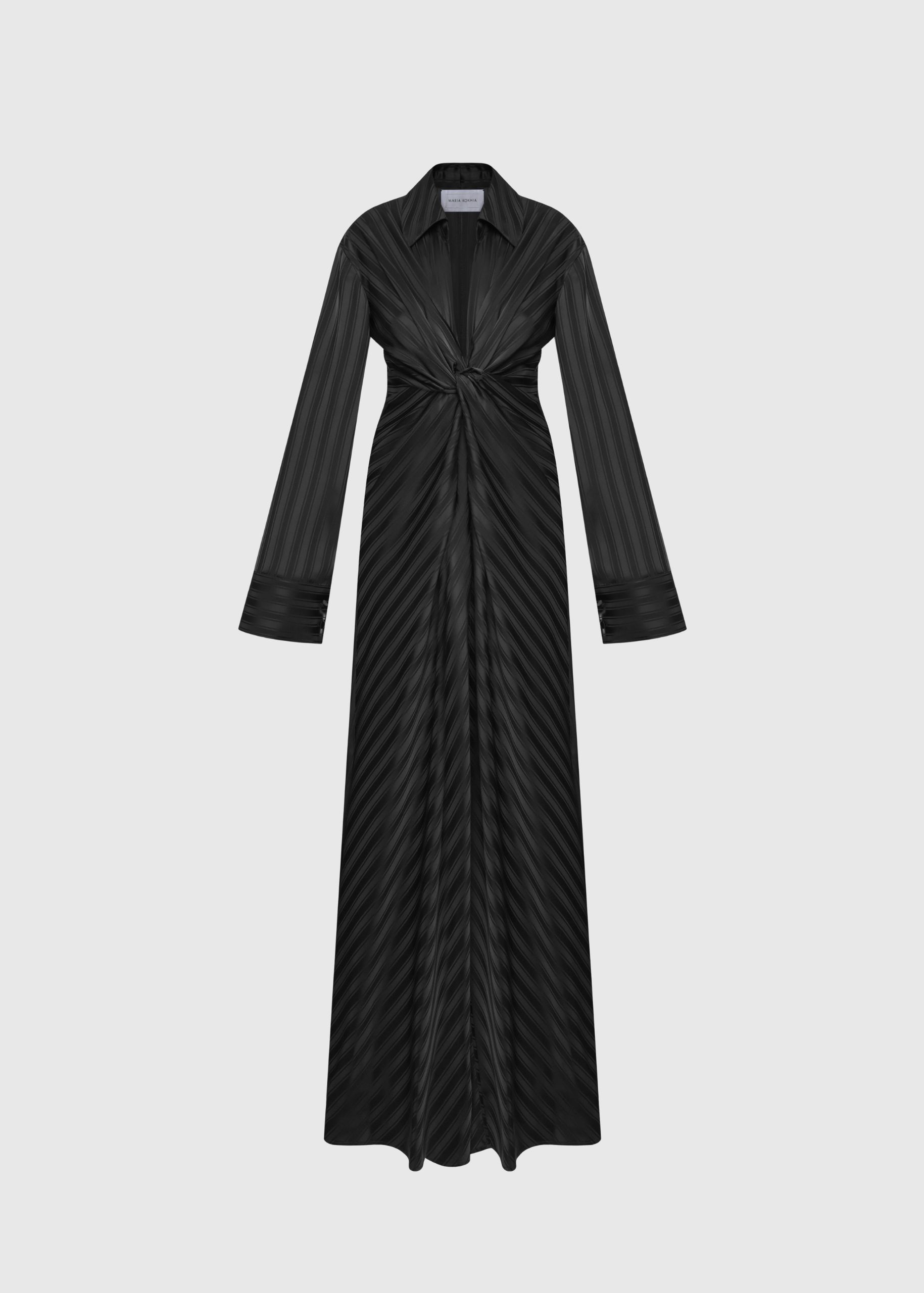 Striped jacquard robe dress