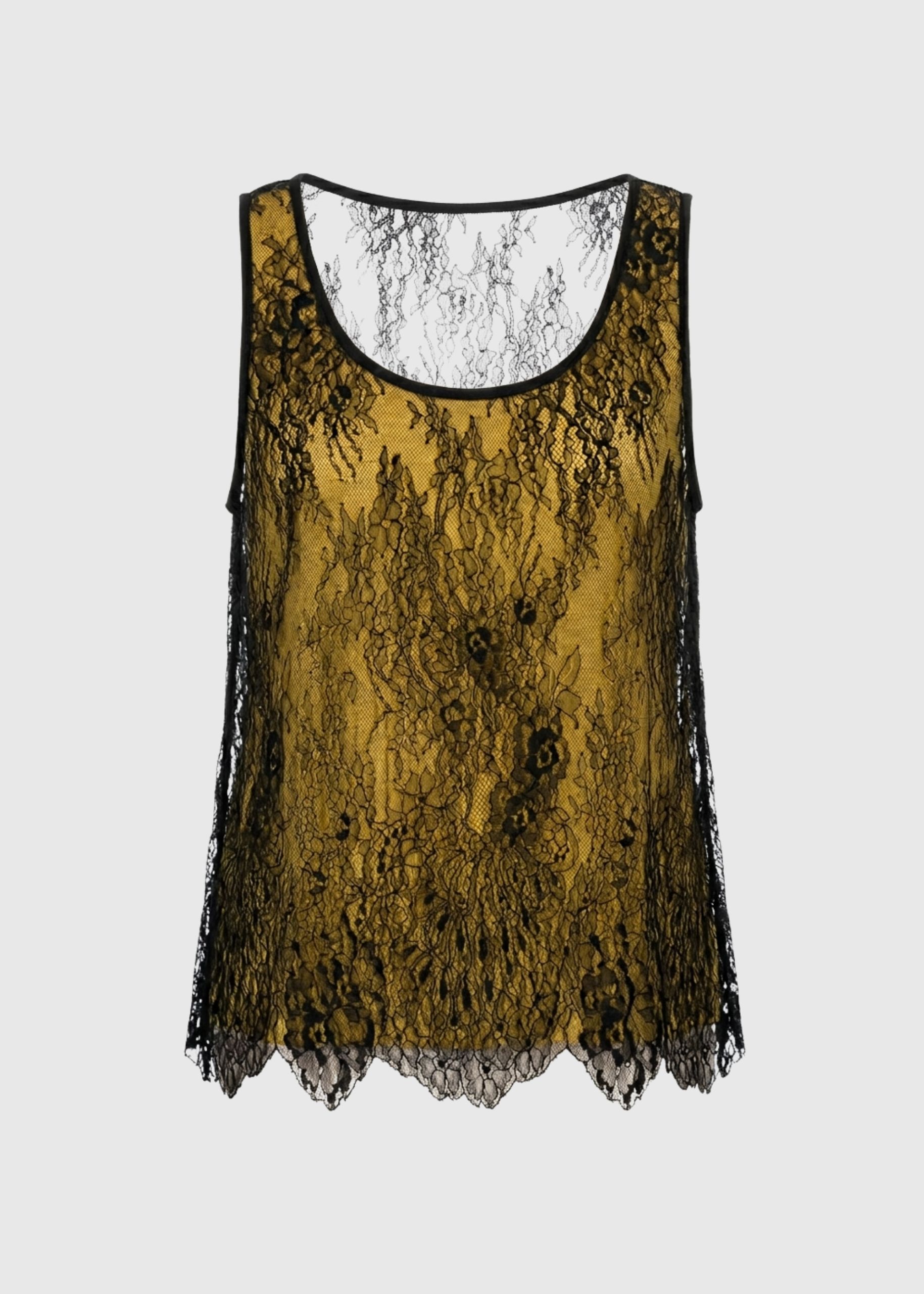 Scalloped lace camisole