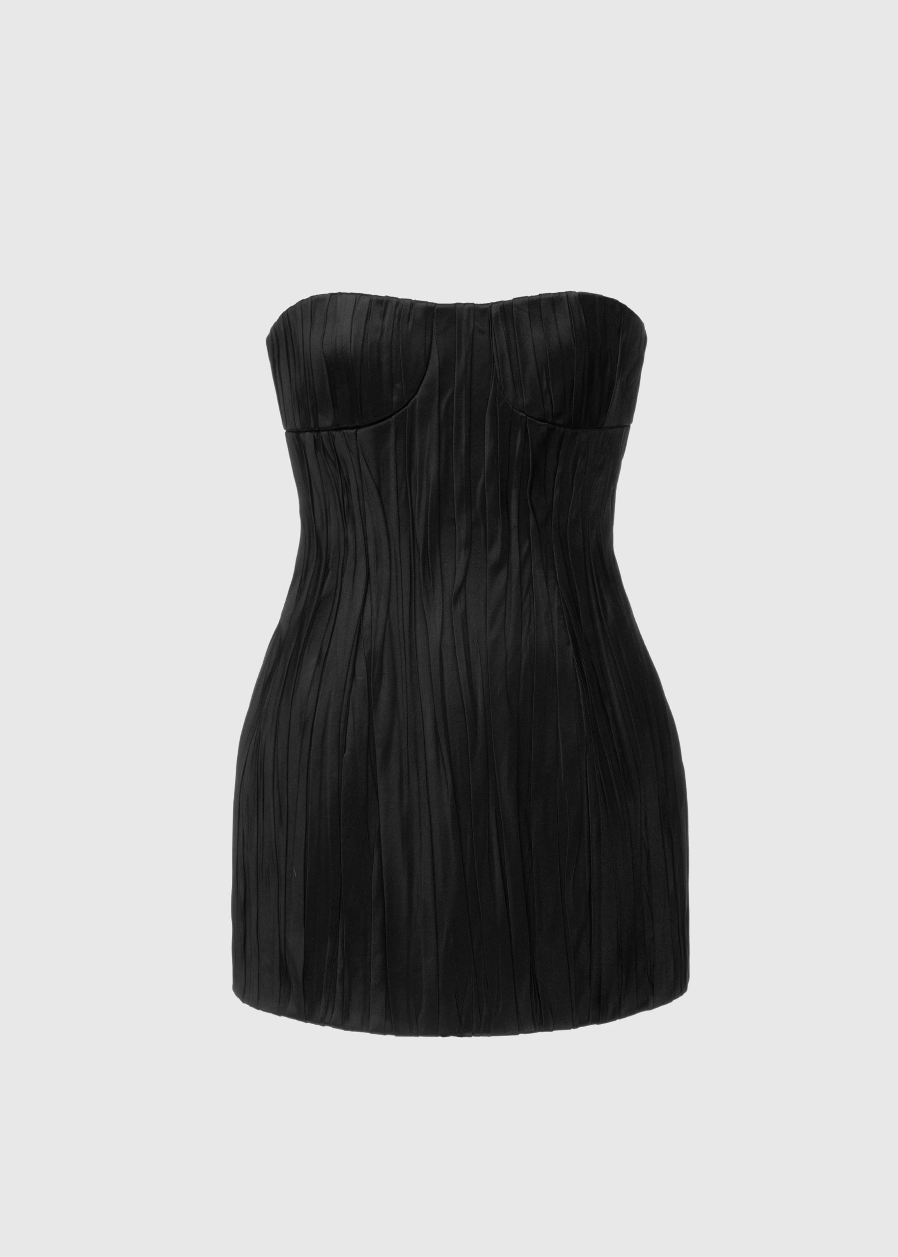 Pleated corset mini dress