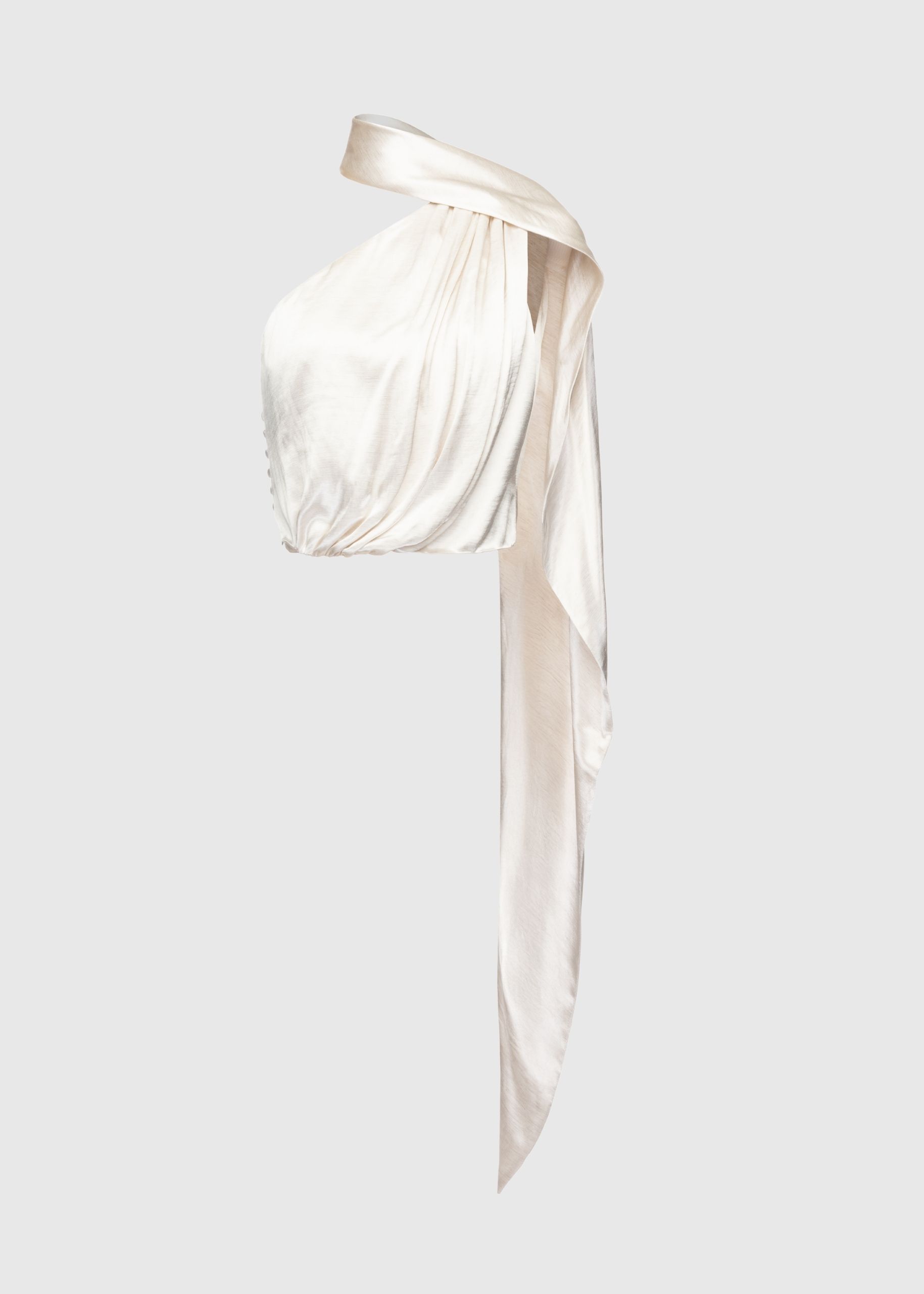 Draped scarf blouse