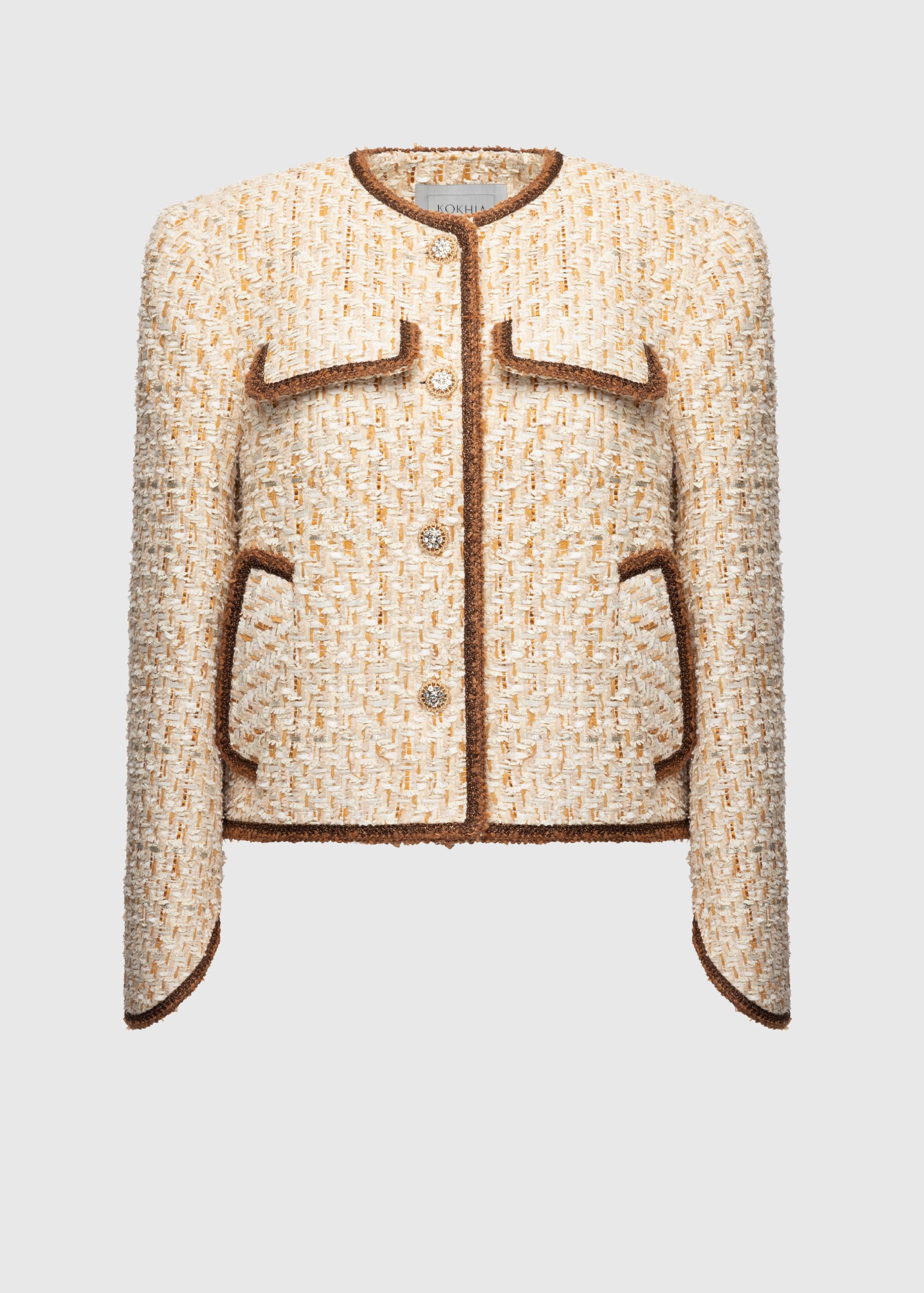 Textured tweed jacket