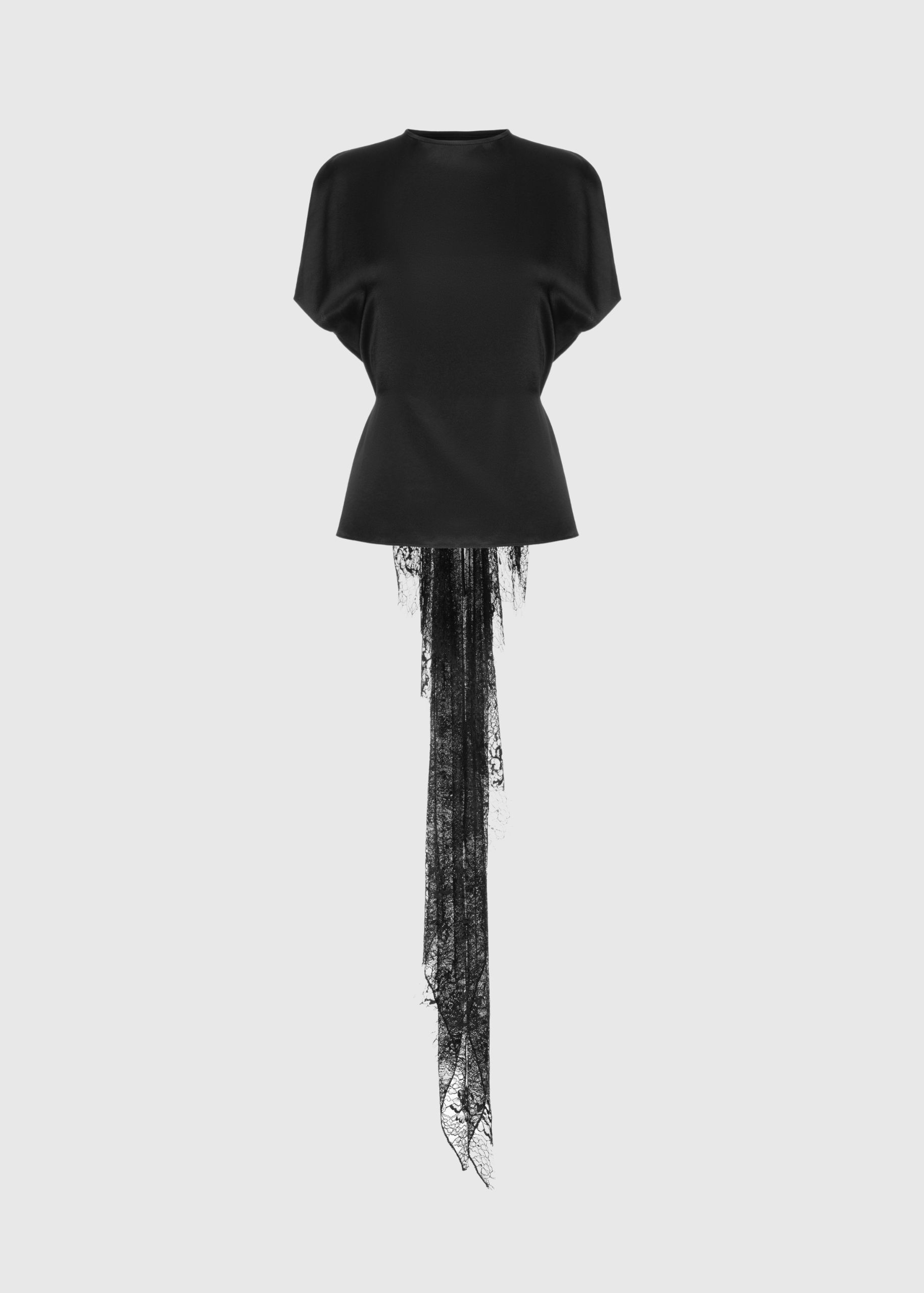 Open-back lace blouse