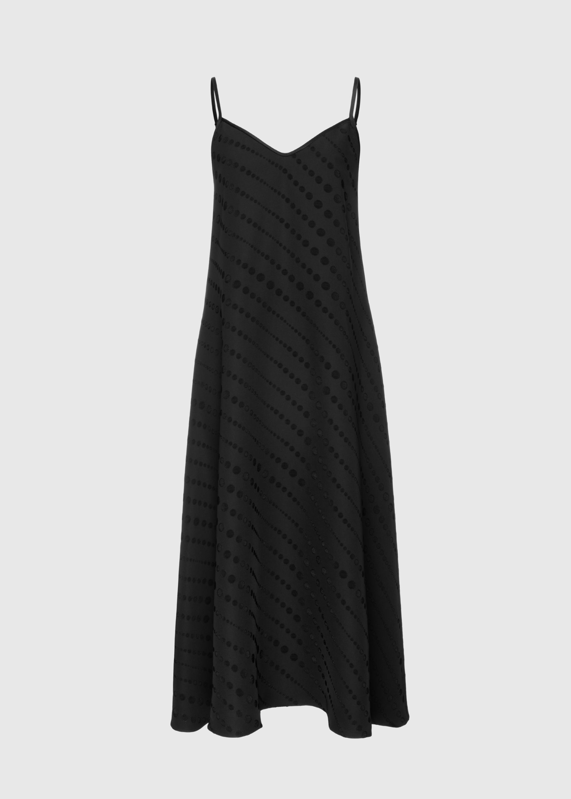 Dotted jacquard slip dress