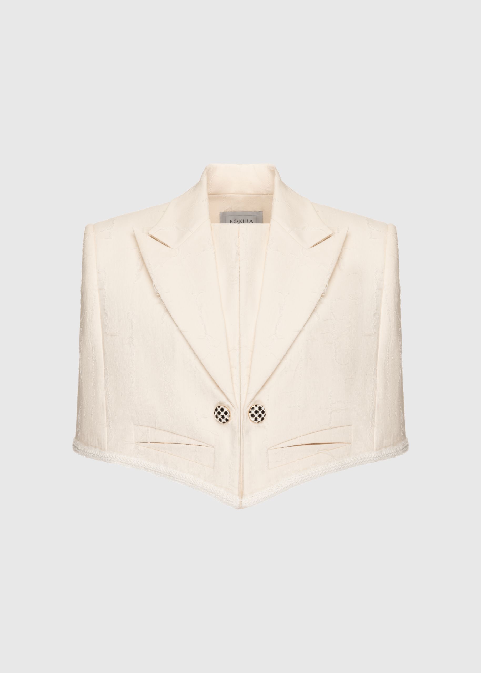 Cropped fil coupé cape