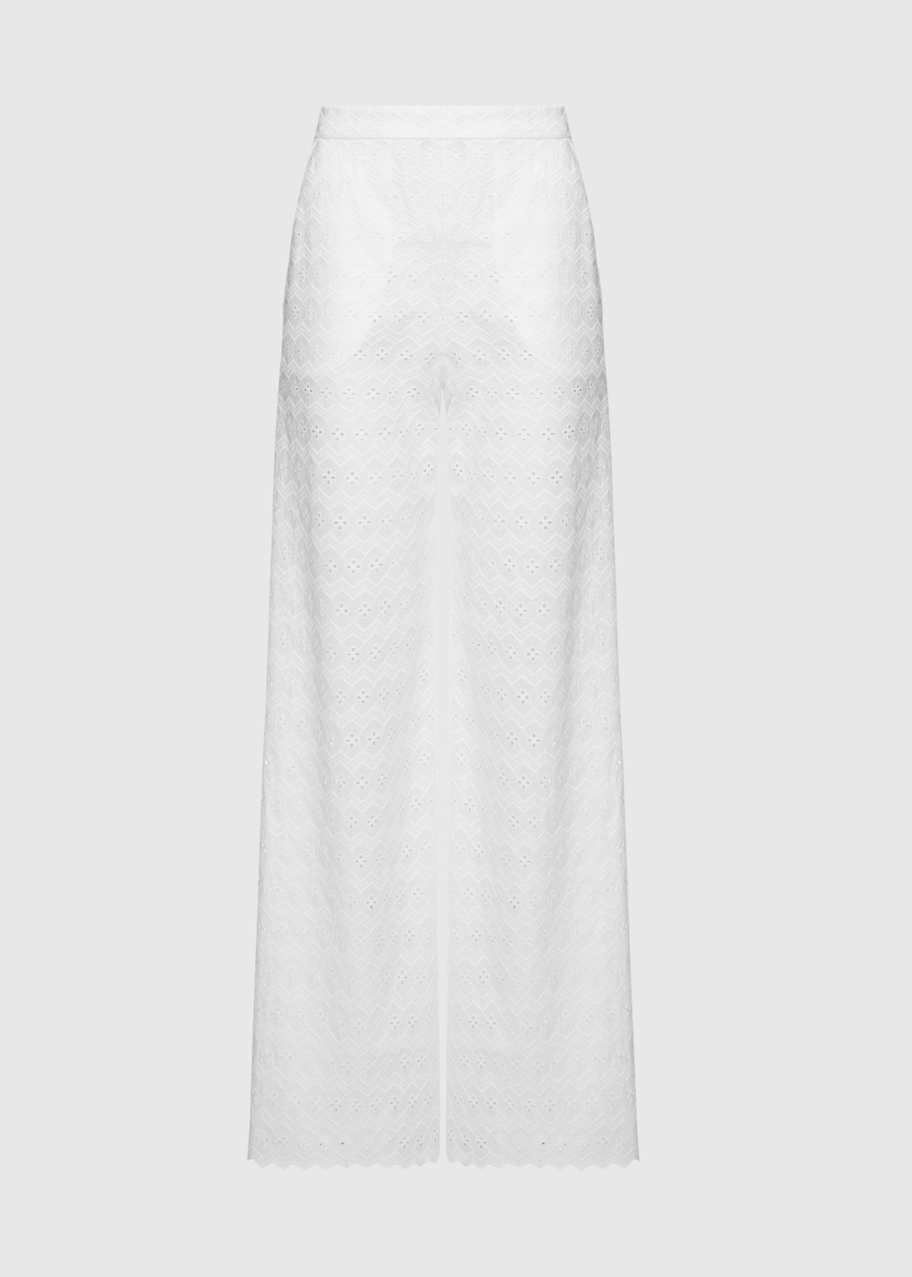 Eyelet cotton trouser