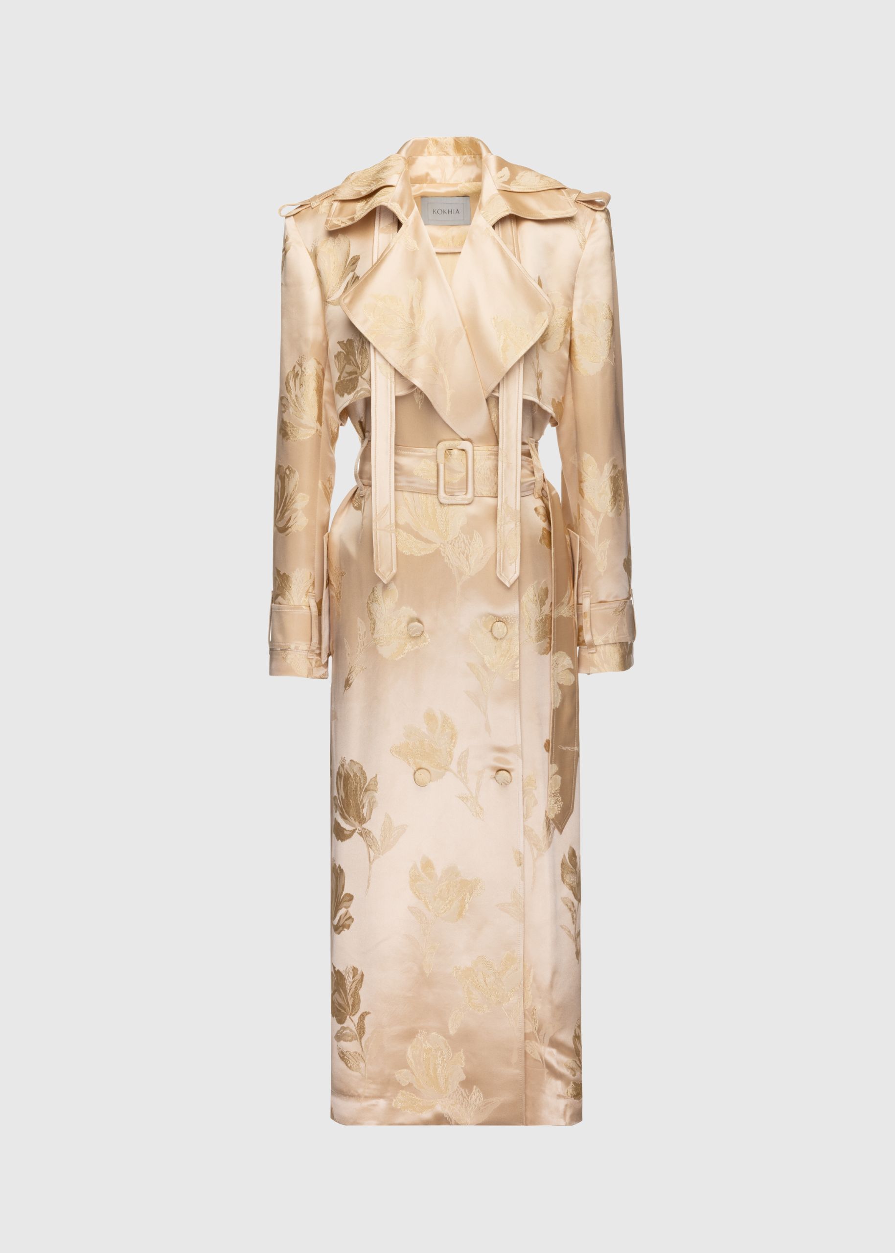 Gilded jacquard trench