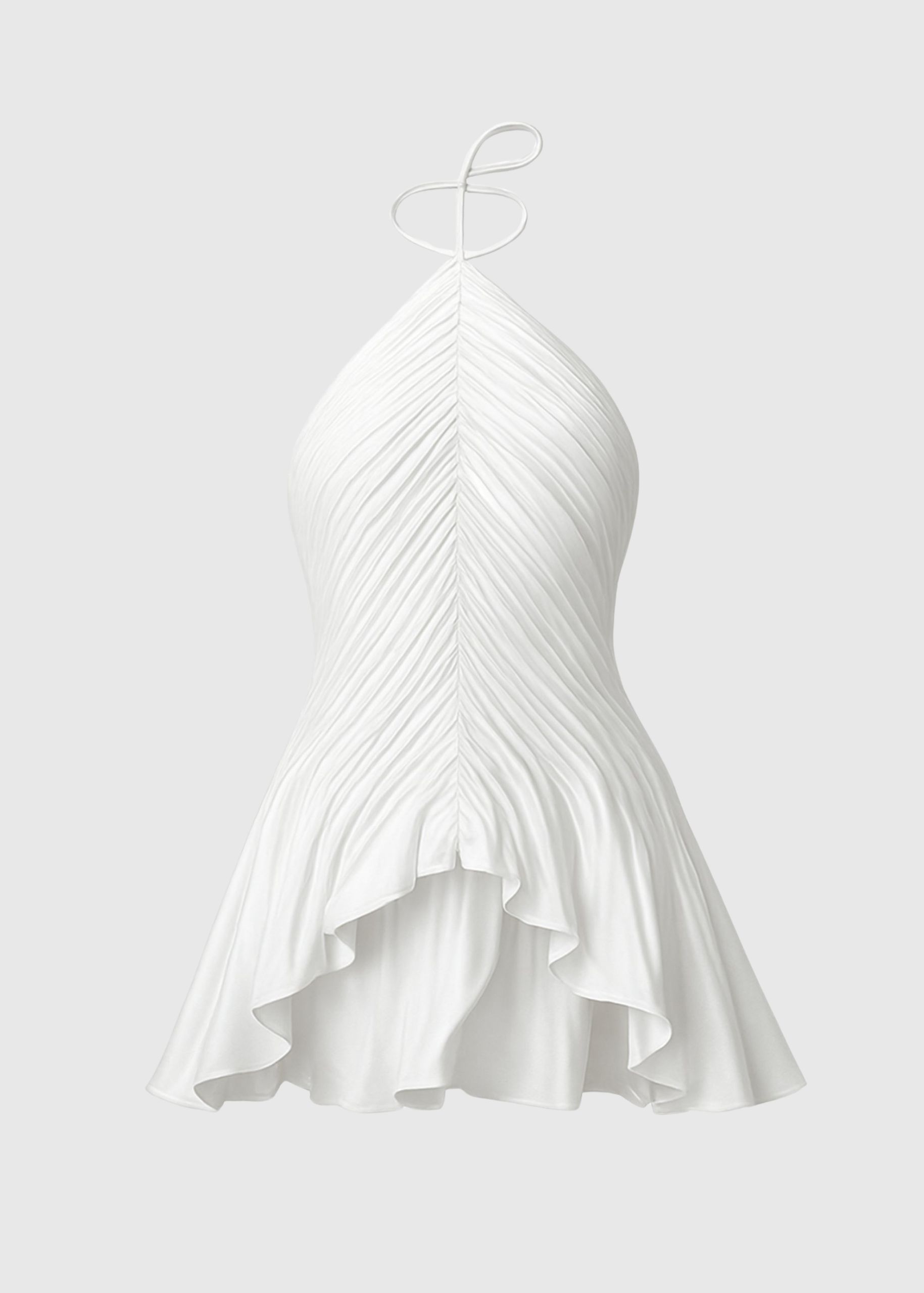 Pleated halter top